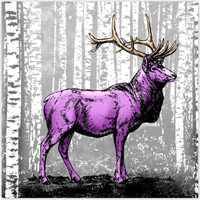 Poszterek 100x100 Szarvas Nyírfa Erdő