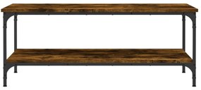 Füstös tölgy színű szerelt fa dohányzóasztal 100x55x40 cm