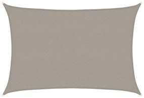 világosszürke négyszögletű HDPE napvitorla 160 g/m² 2,5x3,5 m
