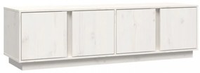 fehér tömör fenyőfa TV-szekrény 140 x 40 x 40 cm