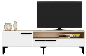 TV asztal/szekrény Sepada 1 (tölgy + fehér) . Akció -27%. 1095228