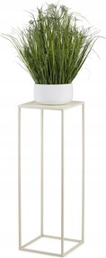 Krémszínű fém virágágyás virágtartó állvány növény 70 cm loft