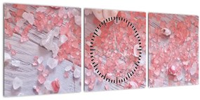 Kép - Tengerparti hangulat rózsaszín árnyalatokban (órával) (90x30 cm)