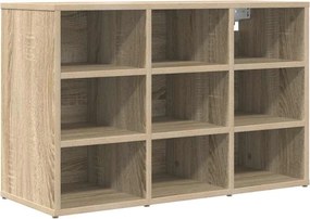vidaXL Cipőszekrény polcokkal Sonoma tölgy 77,5 x 30 x 51 cm Faanyag