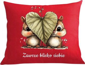 Párna párnahuzat Ajándék Valentin nap nyomtatás Aranyos szerelmes mókusok