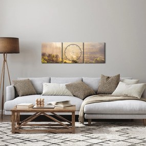 Kép - napkelte (órával) (90x30 cm)