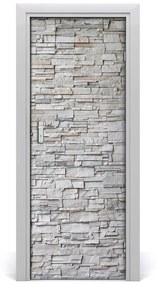 Ajtóposzter öntapadós kő fal 85x205 cm