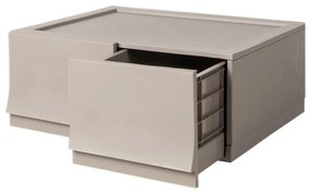 Wave twin Wood moduláris tárolódoboz kerekeknélkül 54,6 x 43,4 x 22 cm, széles - 2 fiók