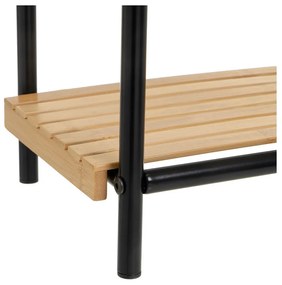 Fekete-natúr színű bambusz polcos állvány 41x77 cm – Casa Selección