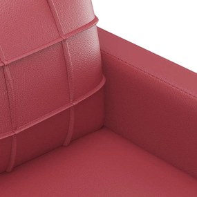 vidaXL 2 személyes bordó műbőr kanapé 120 cm