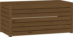 vidaXL mézbarna tömör fenyőfa kerti láda 101 x 50,5 x 46,5 cm