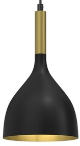 Csillár zsinóron NOAK 1xE27/15W/230V fekete/arany