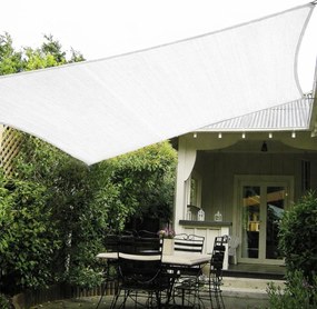 Napvitorla - árnyékoló teraszra, négyszög alakú 2x4 m Fehér színben - HDPE anyagból