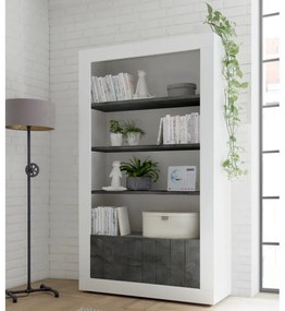 URBINO Fehér-Oxidált Könyvespolc 2 ajtós 110cm