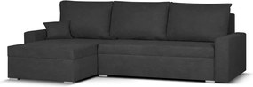 MATT Kinyitható sarokkanapé Fekete