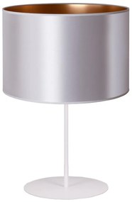 Duolla Duolla - Asztali lámpa CANNES 1xE14/15W/230V 20 cm ezüst/réz/fehér DU602969