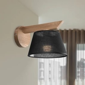 Brilagi - LED  Fali lámpa ANTHONY 1xE14/40W/230V tölgy/fekete