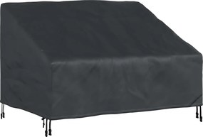 vidaXL Kerti Pad Borító Fekete 130 x 95 x 40 / 80 cm 420D Oxford Szövet