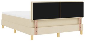 Box Spring Ágy Matrac Krém 140x200 cm Szövet