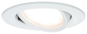 Paulmann 93876 beépíthető lámpa, kerek, billenthető, fényerőszabályozható, fehér, 2700K melegfehér, Coin foglalat, 425 lm, IP23
