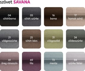 Puff, sötétbézs szövet/mintás, MILO