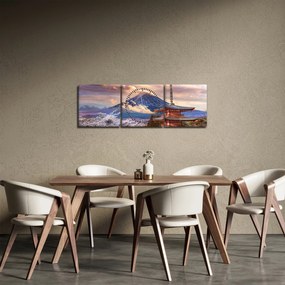 Kép - Fuji hegy (órával) (90x30 cm)