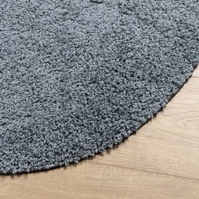 PAMPLONA kék magas szálú bolyhos modern szőnyeg Ø 160 cm