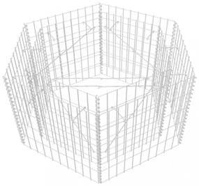 hatszögletű gabion magaságyás 100 x 90 x 50 cm