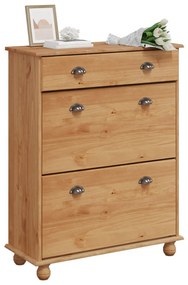Cipőtároló ASKIM&quot; 85x35x108 cm Tömör Fenyő&quot;