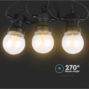 LED Kültéri lánc STRING 5m 10xLED/0,4W/24/230V 3000K IP44