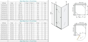 Mexen Roma zuhanykabin 70x120cm, 6mm üveg, króm profil-szürke üveg, 854-070-120-01-40
