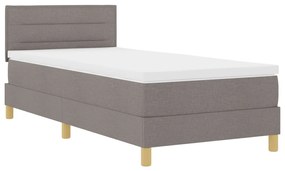 Box Spring Ágy Matraccal és LED Topszín 80x200 cm Textil