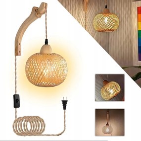 Fa Beltéri Fali Lámpa, Vintage Fali Lámpa IZZÓVAL(E27)