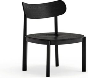 Fekete fotel kőrisfa dekorral Nara - Teulat