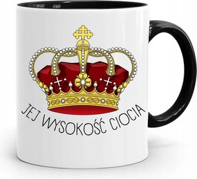 Bögre Fekete Ajándék Nagynénjének Őfelsége Nagynéni Nyomtatott Fényképpel