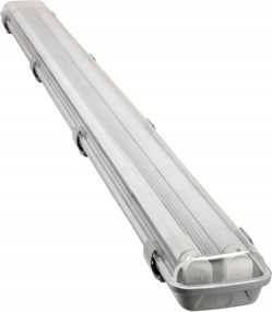 Berge 120 cm-es armatúra 2x18 W-os víztiszta fedéllel natúr fehér LED fénycsövekkel