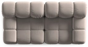 Világosbarna bársony moduláris kanapé 188 cm Bellis – Micadoni