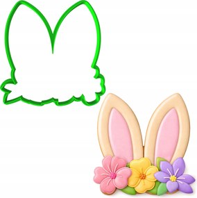 Húsvéti Forma Mézeskalács lyukasztó Húsvéti Nyuszi Fülek Nyuszi 10cm