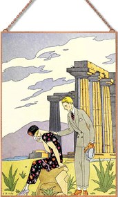 George Barbier - Paestum üvegkép, falikép
