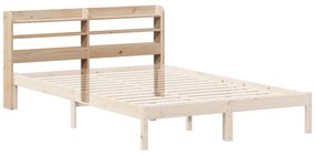 tömör fenyőfa fejtámla polcokkal 135 cm