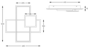 Zuma Line MX4463-3-3YYCGT - SALO LED mennyezeti lámpa 46W 230V arany