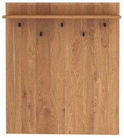 Natúr színű tölgyfa fali fogas polccal Abies – The Beds