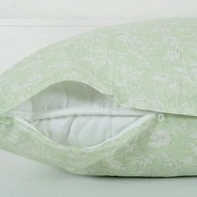B.E.S. Petrovice Top Class Green flowers krepp ágyneműhuzat, 140 x 200 cm, 70 x 90 cm