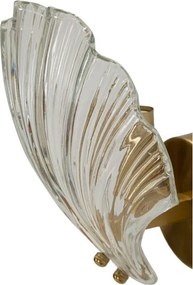 Aranyszínű üveg fali lámpa Da Muro Shell – Mauro Ferretti