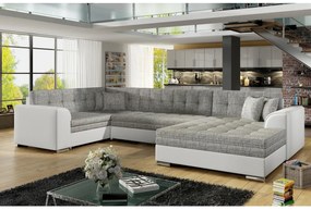 DAMARIO U ágyazható ülőgarnitúra 340x73x190, berlin 01/soft 17, jobbos