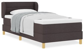 Boxspring Ágy Matracokkal Sötétbarna 100x200 cm Szövet