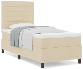 Box Spring Ágy matraccal Bézs 90x200 cm Szövet