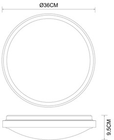 Globo 41764-18 - LED Mennyezeti lámpa BRUNO LED/18W/230V 3000/4000/6000K