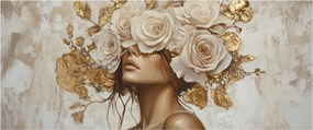 Kép - Lány rózsákkal (120x50 cm)