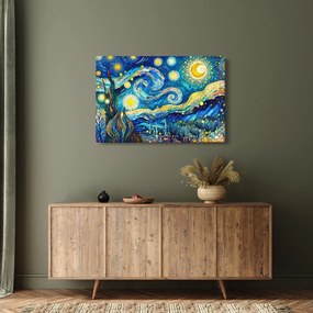 Kép – Csillagos éjszaka mozaikja (90x60 cm)